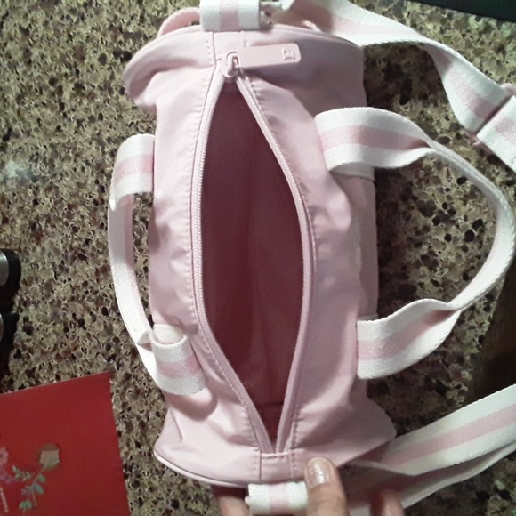 PINK Victoria's Secret Pink and White Mini Duffle Bag - Picture 2 of 7